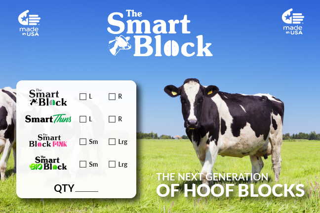 Cow hoof blocks shipping label built and designed by Contract Cre8ive in west texas