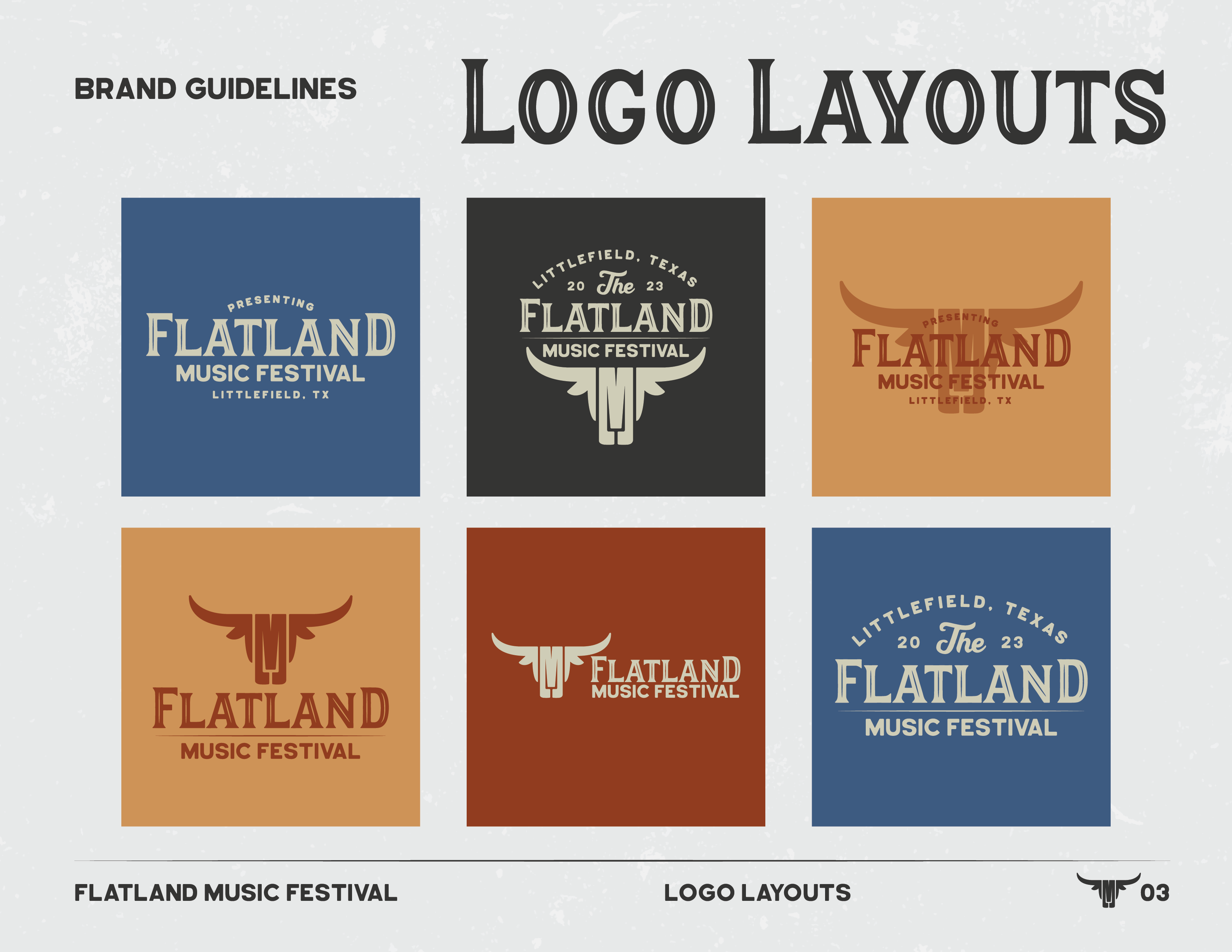 Flatland Music Festival Logo Layouts Brand Guideline created by the graphic design studio, Cre8tive