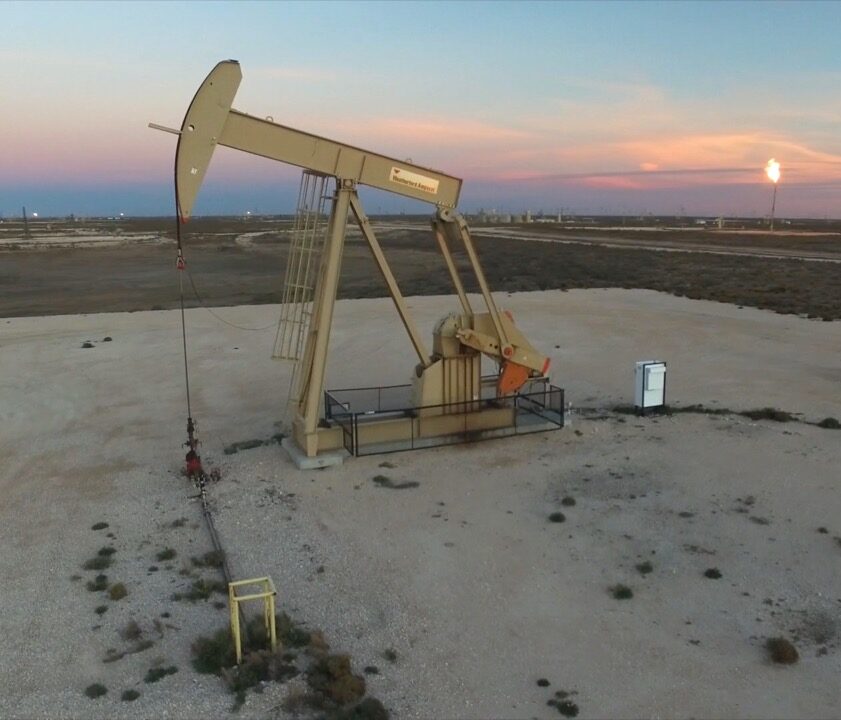 Lubbock videographers captured this still frame of a pump jack outside of Artesia new mexico