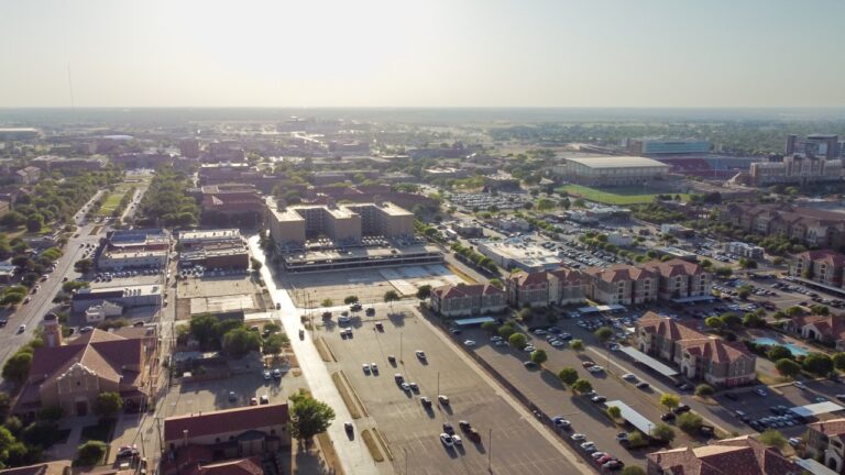 Lubbock Drone photographer captures the Texas Tech Jones at&t stadium