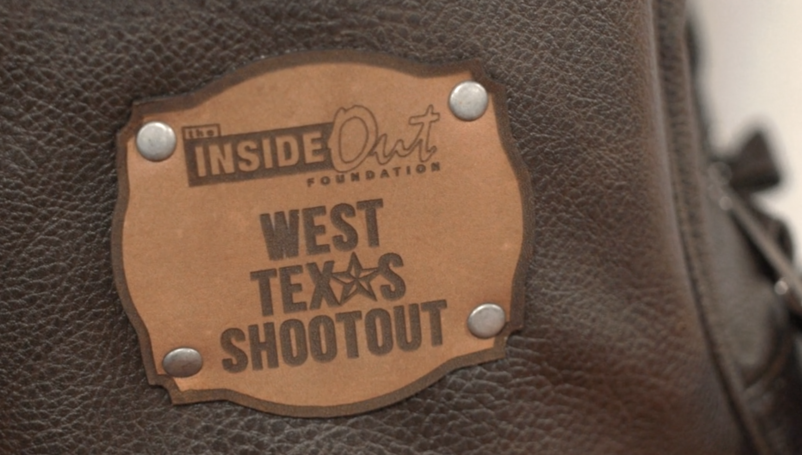 The West Texas Shootout leather patch for the inside out foundation